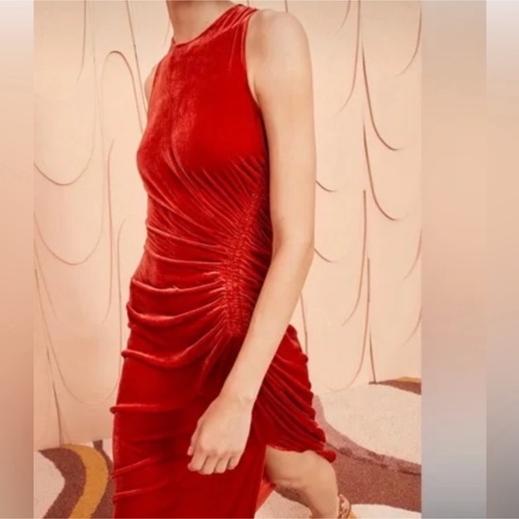 ULLA JOHNSON cornelia dress in carnelian Sz 4 - Picture 2 of 5